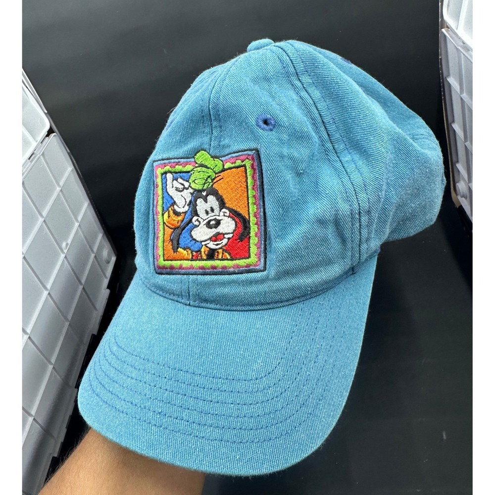 The Disney Store Goofy Vintage Hat Adjustable Blue Walt Disney World Cap